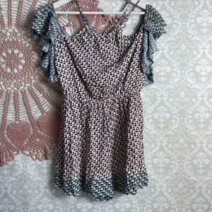 Anthropologie Elevenses Crisscross Romper S